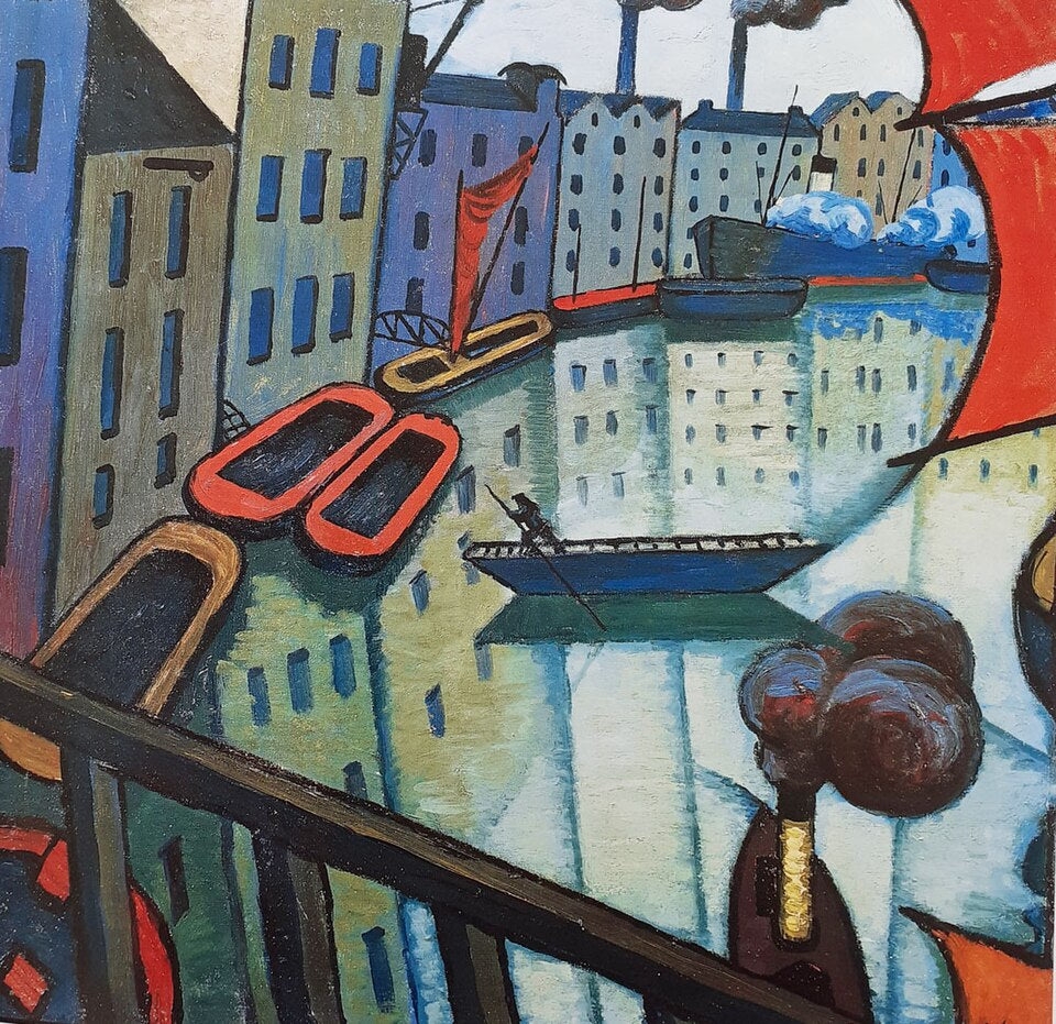 Edward Wadsworth Rotherhithe - Hand Painted Oil Painting