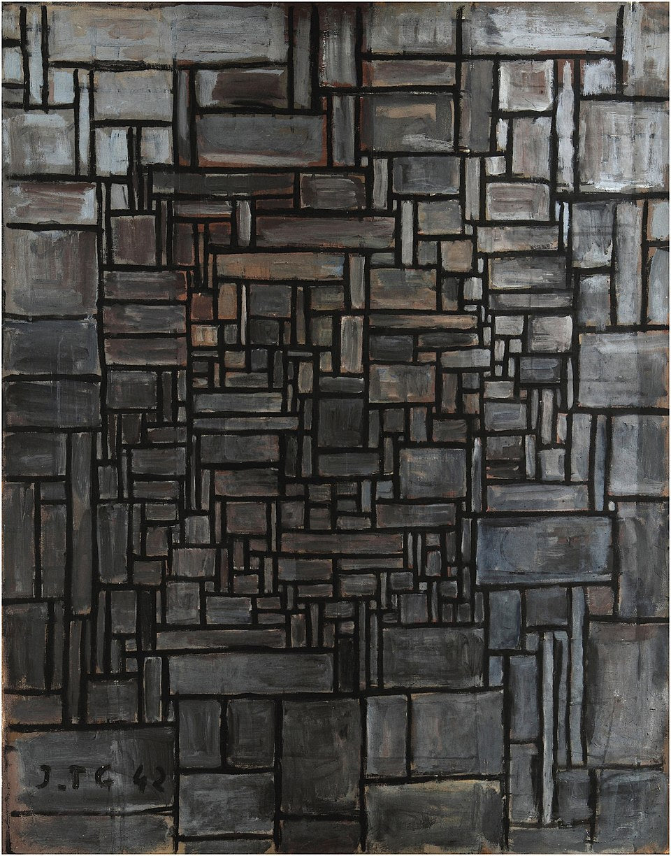 Joaquin Torres-Garcia Arte Constructivo - Hand Painted Oil Painting
