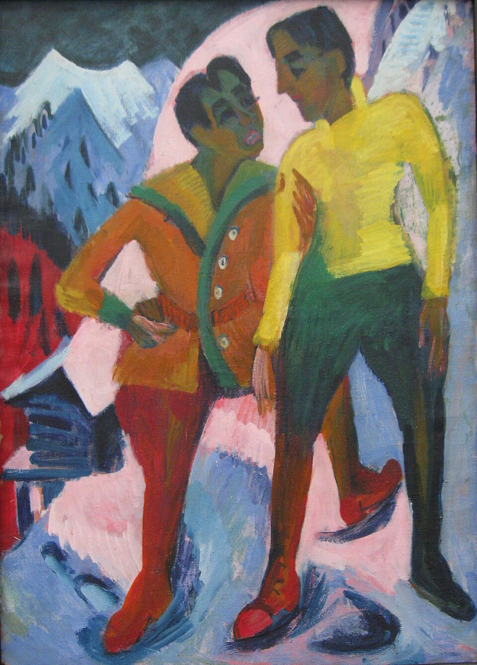 Ernst Ludwig Kirchner Two Brothers - Hand Painted Oil Painting