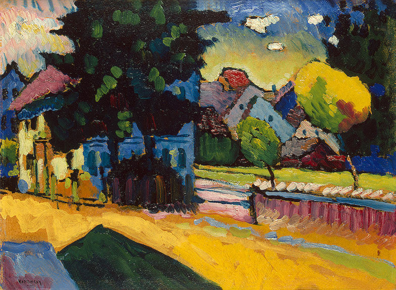 Wassily Kandinsky View of Murnau - Hand Painted Oil Painting