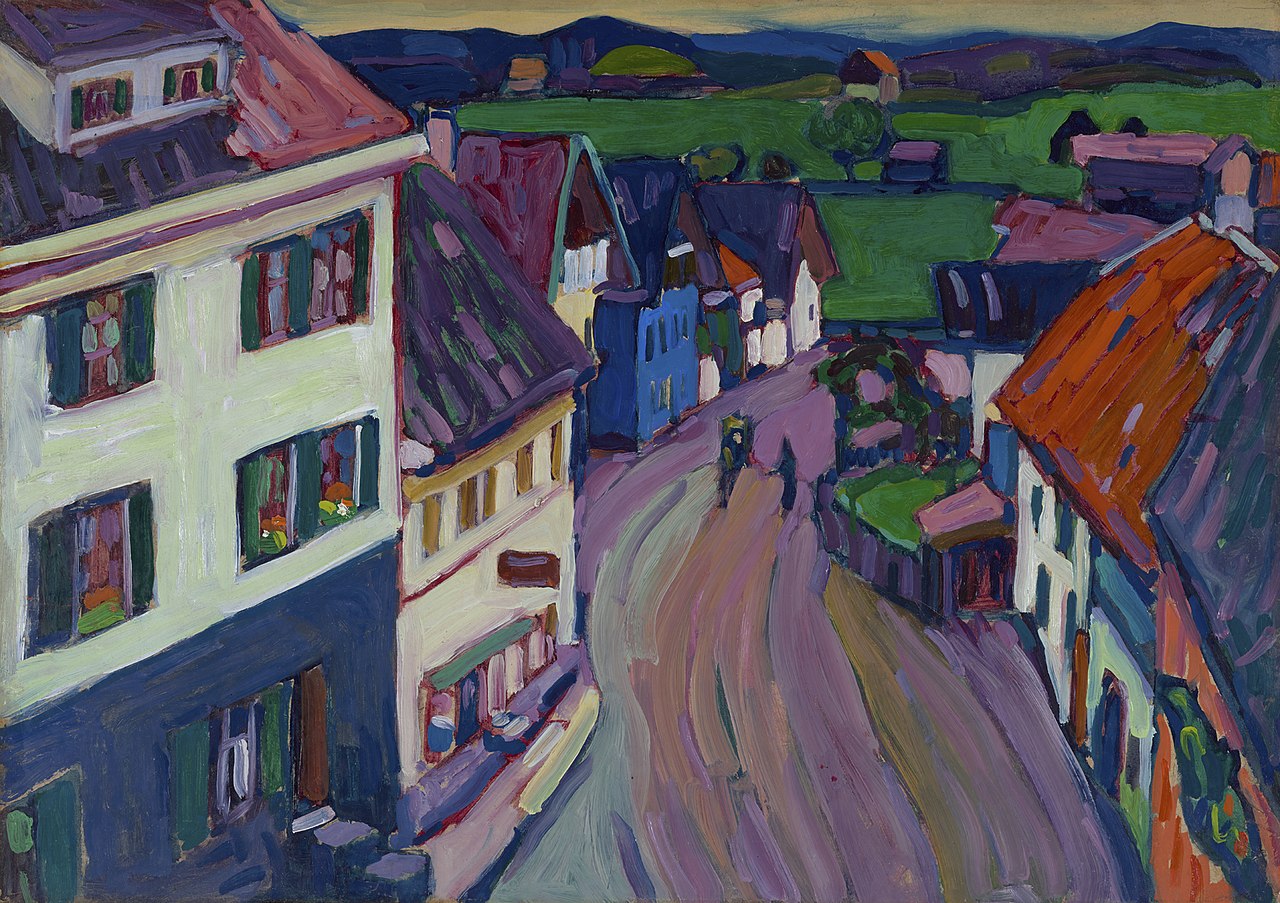 Wassily Kandinsky Murnau – View from the window of the Griesbrau - Hand Painted Oil Painting