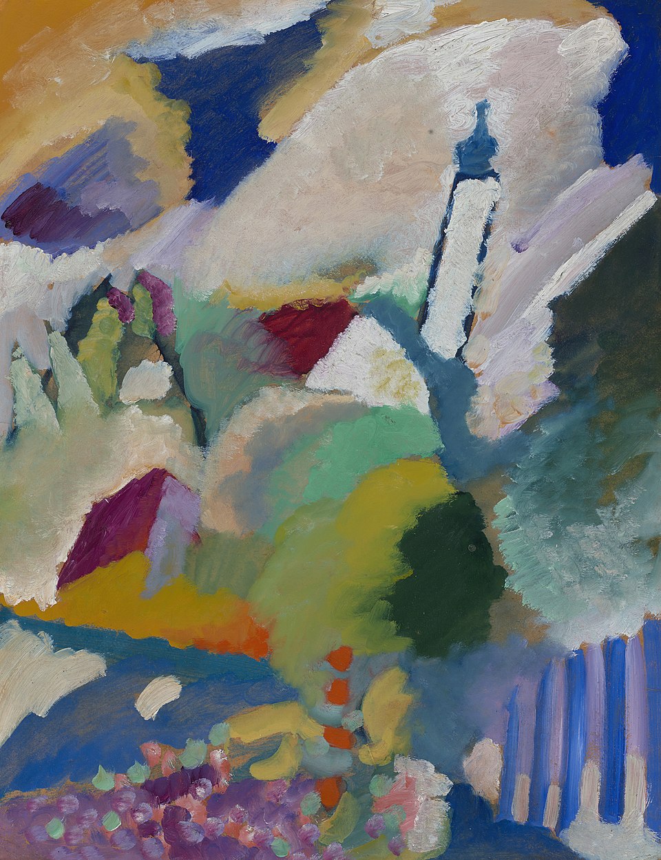 Wassily Kandinsky Murnau with Church I - Hand Painted Oil Painting