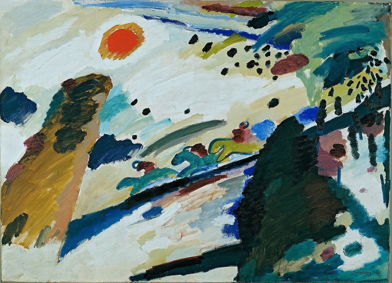 Wassily Kandinsky Romantic Landscape - Hand Painted Oil Painting