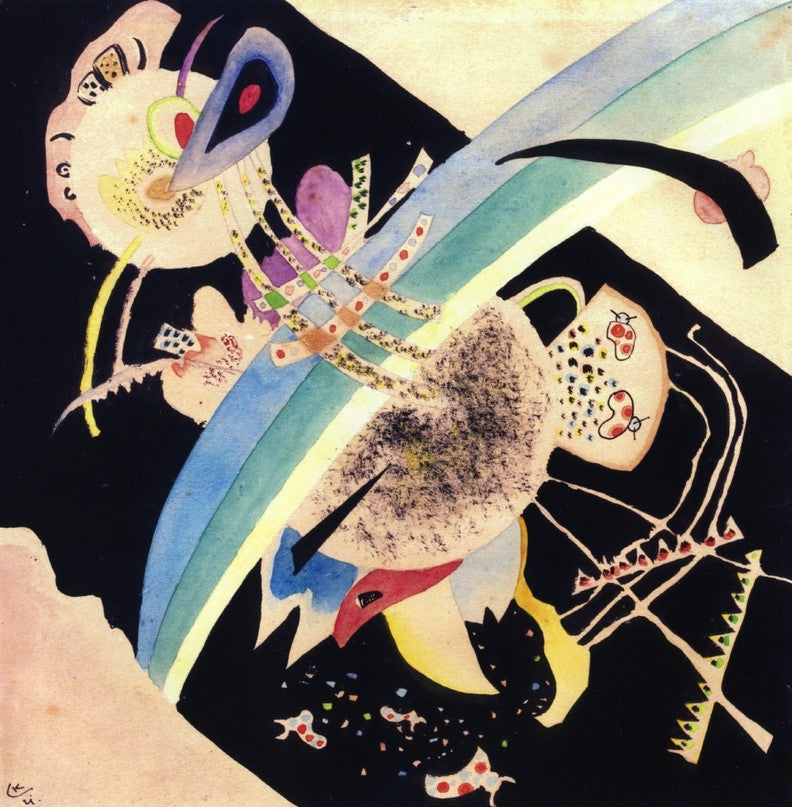 Wassily Kandinsky Circles on Black - Hand Painted Oil Painting