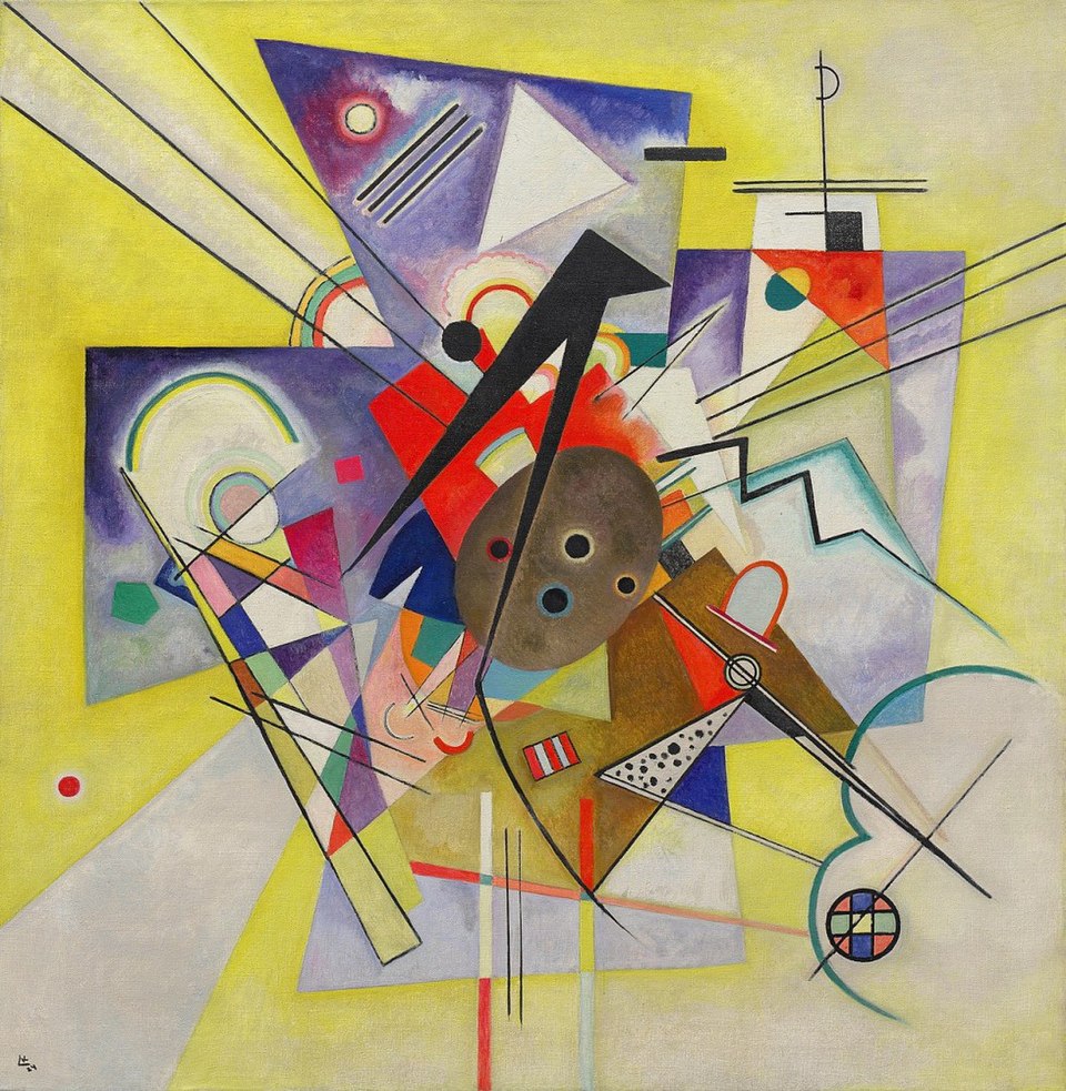 Wassily Kandinsky Yellow Accompaniment - Hand Painted Oil Painting