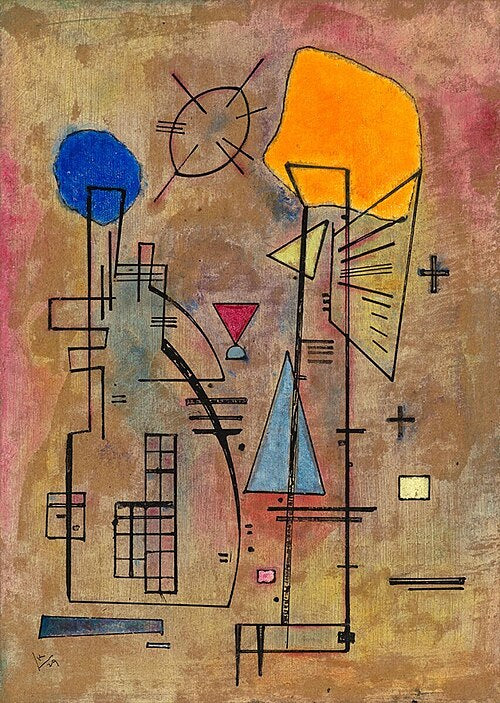 Wassily Kandinsky One-Two - Hand Painted Oil Painting