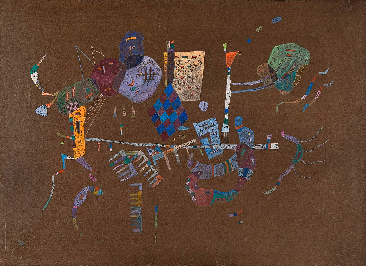 Wassily Kandinsky Around the Line - Hand Painted Oil Painting