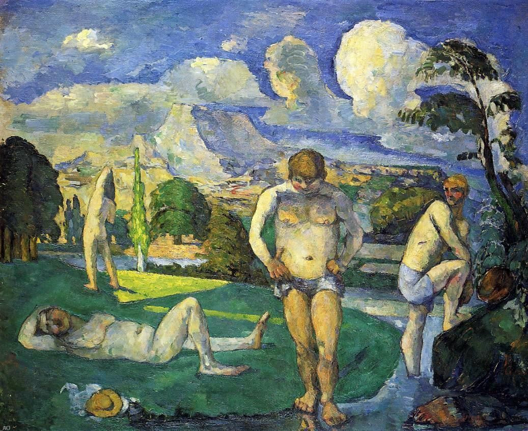 Paul Cezanne Bathers at Rest - Hand Painted Oil Painting
