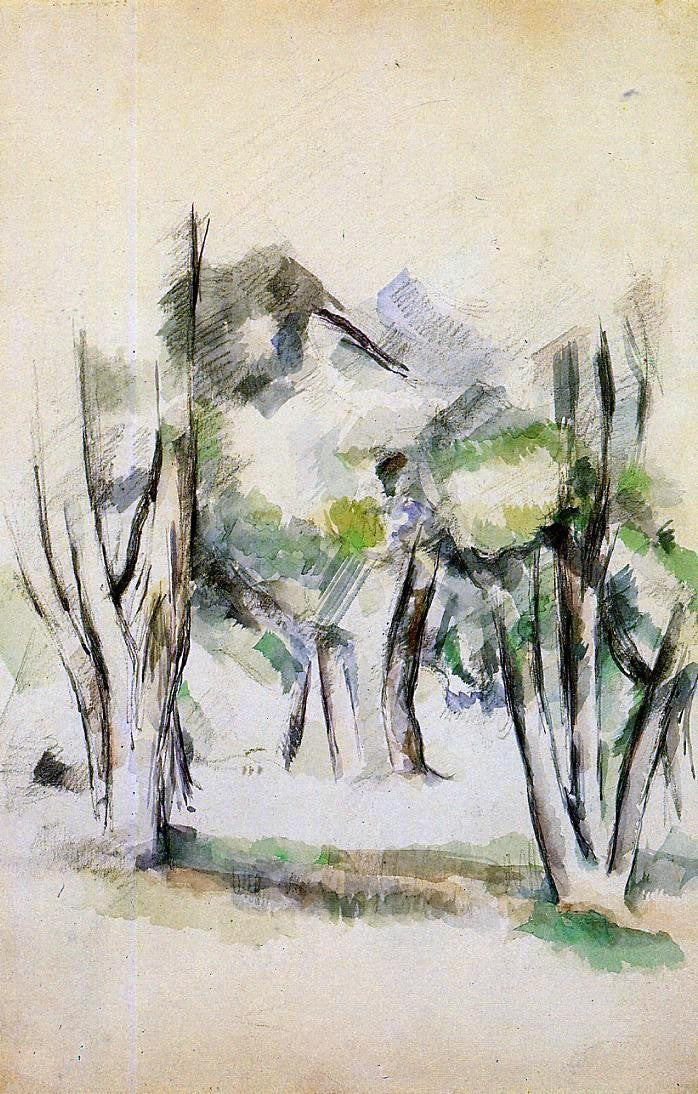 Paul Cezanne Trees - Hand Painted Oil Painting