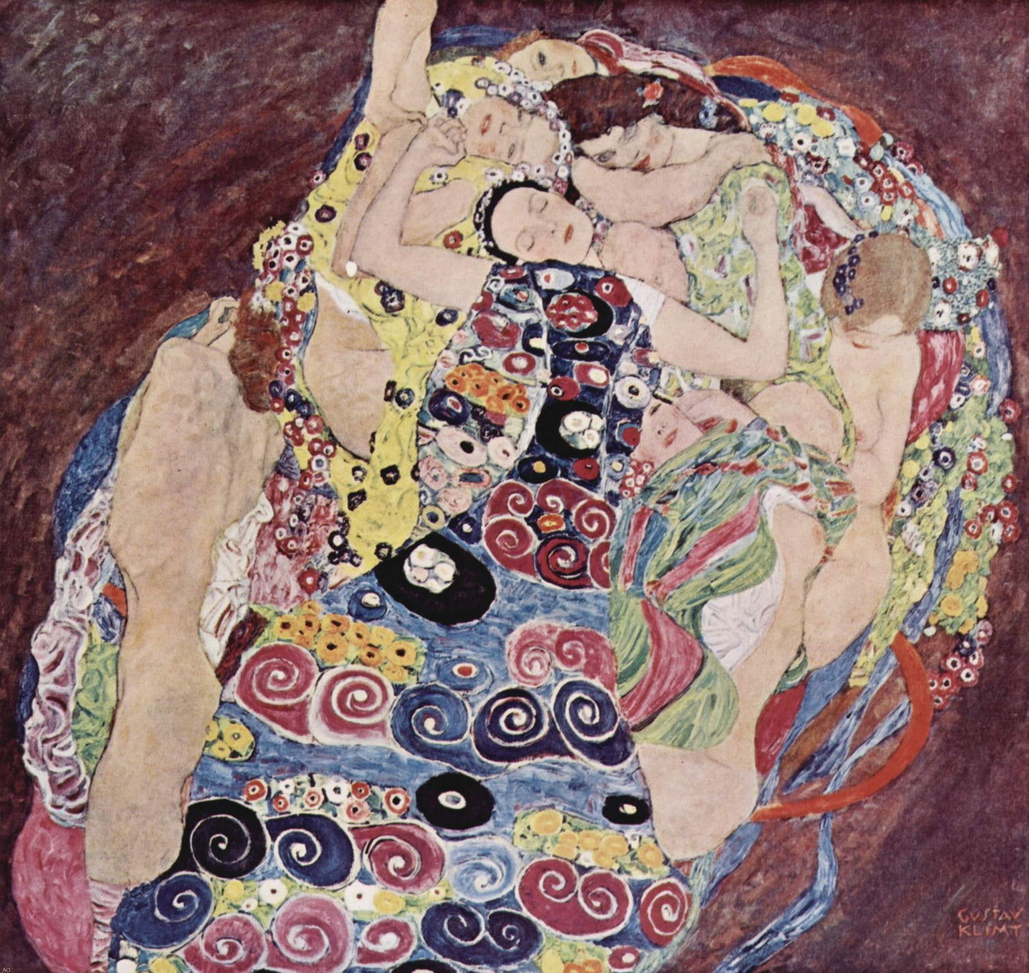 Gustav Klimt The Virgins (less brightly colored) - Hand Painted Oil Painting