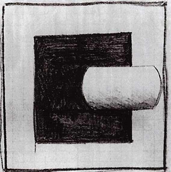 Kazimir Malevich Black Square and a White Tube Shaped - Hand Painted Oil Painting