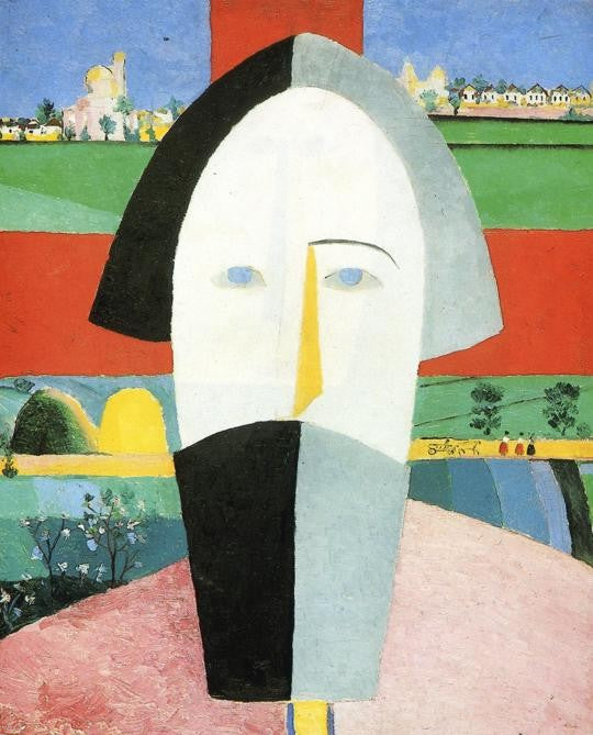 Kazimir Malevich Head of a Peasant - Hand Painted Oil Painting