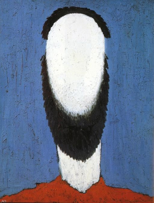 Kazimir Malevich Head of a Peasant - Hand Painted Oil Painting
