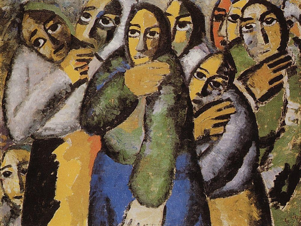 Kazimir Malevich Peasant Women in a Church - Hand Painted Oil Painting