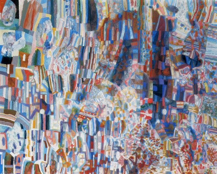 Pavel Filonov Composition - Hand Painted Oil Painting