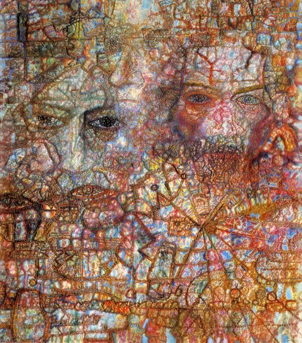 Pavel Filonov Faces - Hand Painted Oil Painting