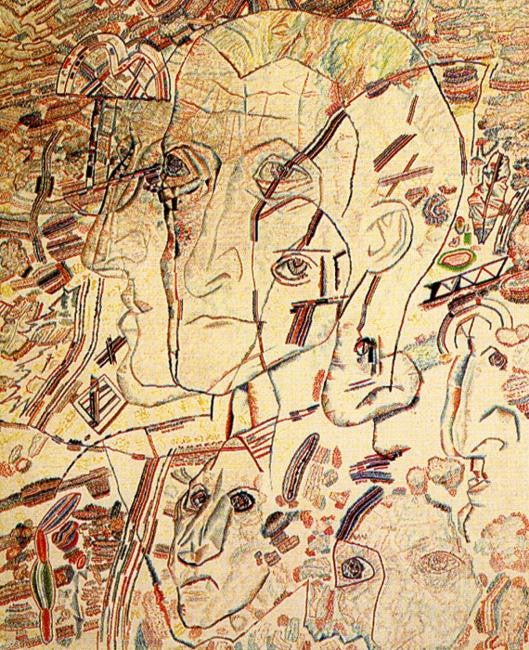 Pavel Filonov Head - Hand Painted Oil Painting