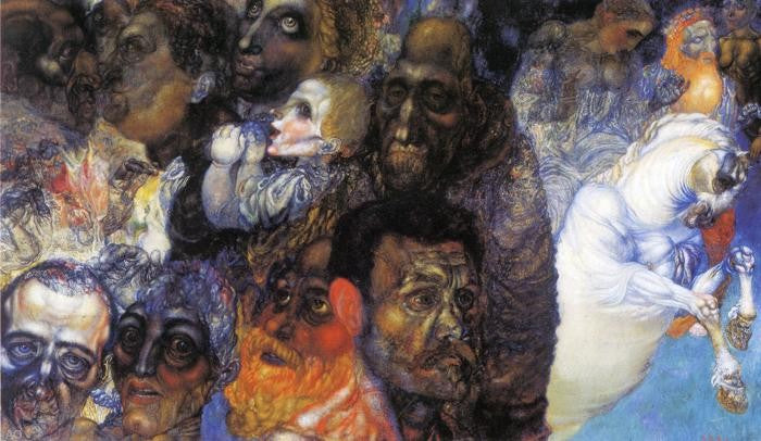 Pavel Filonov Head - Hand Painted Oil Painting