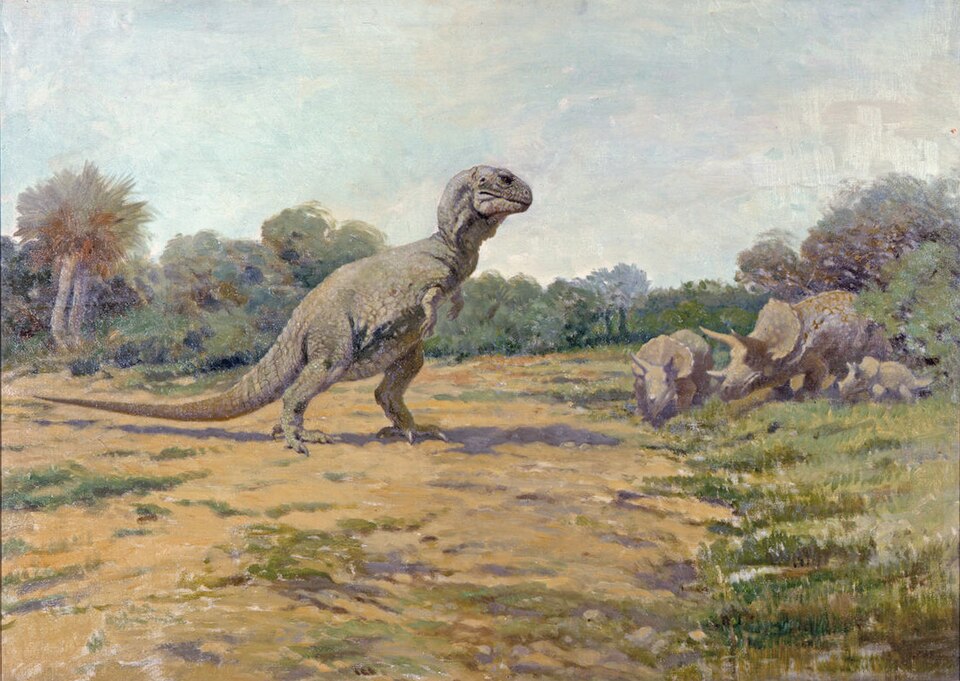 Charles R. Knight Tyrannosaurus Rex - Hand Painted Oil Painting