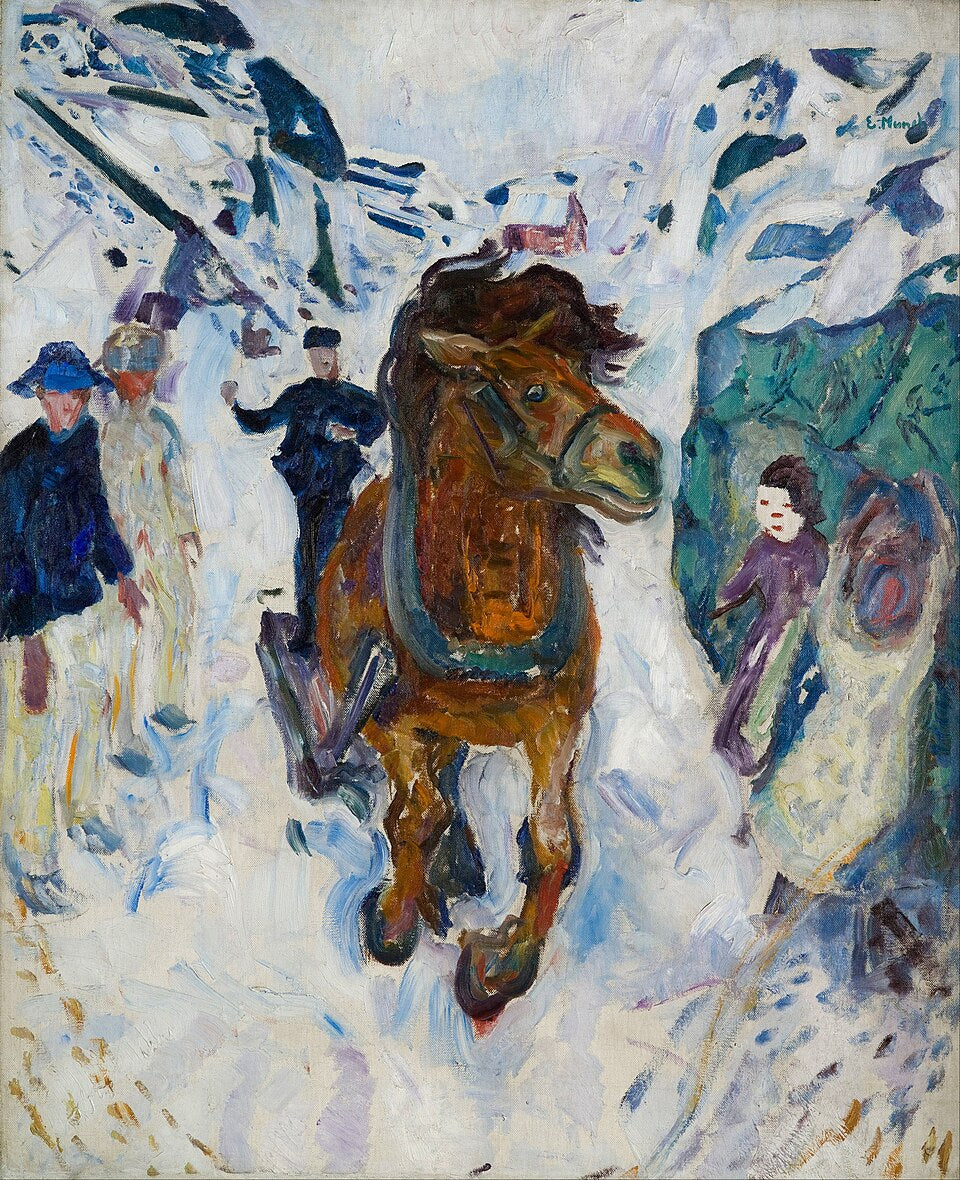 Edvard Munch Galloping Horse - Hand Painted Oil Painting