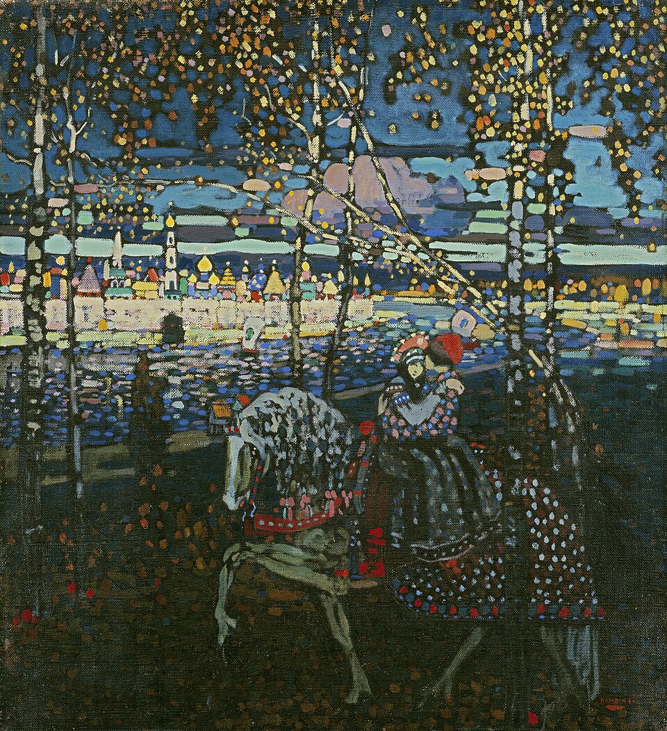 Wassily Kandinsky Riding Couple - Hand Painted Oil Painting