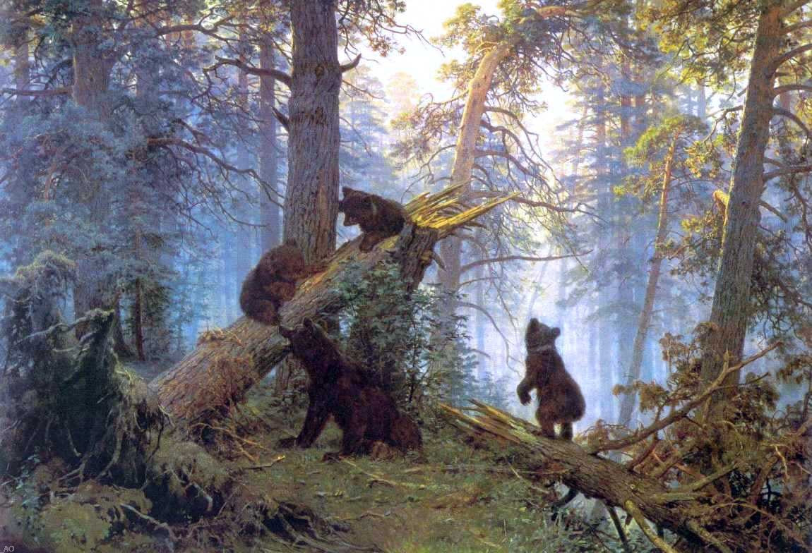 Ivan Ivanovich Shishkin Morning in Piny Wood - Hand Painted Oil Painting
