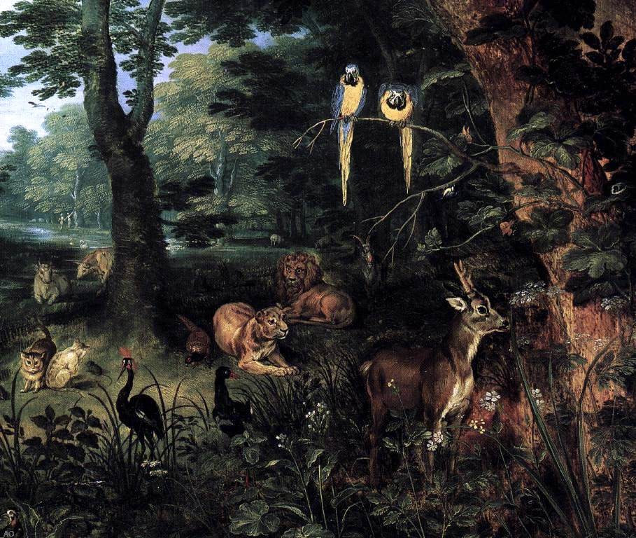 The Younger Jan Brueghel Paradise (detail) - Hand Painted Oil Painting