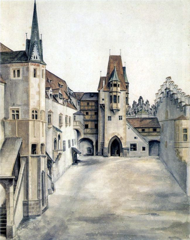 Albrecht Durer Couryard of the Former Castle in Innsbruck - Hand Painted Oil Painting