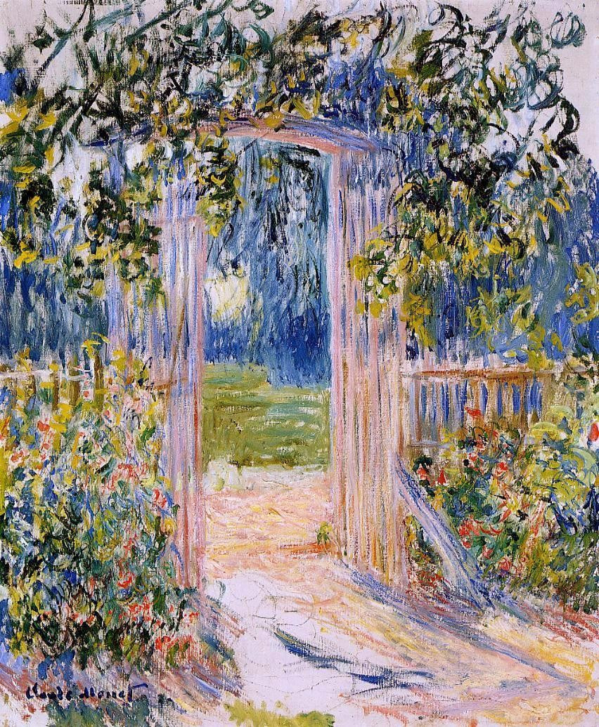 Claude Oscar Monet A Garden Gate - Hand Painted Oil Painting