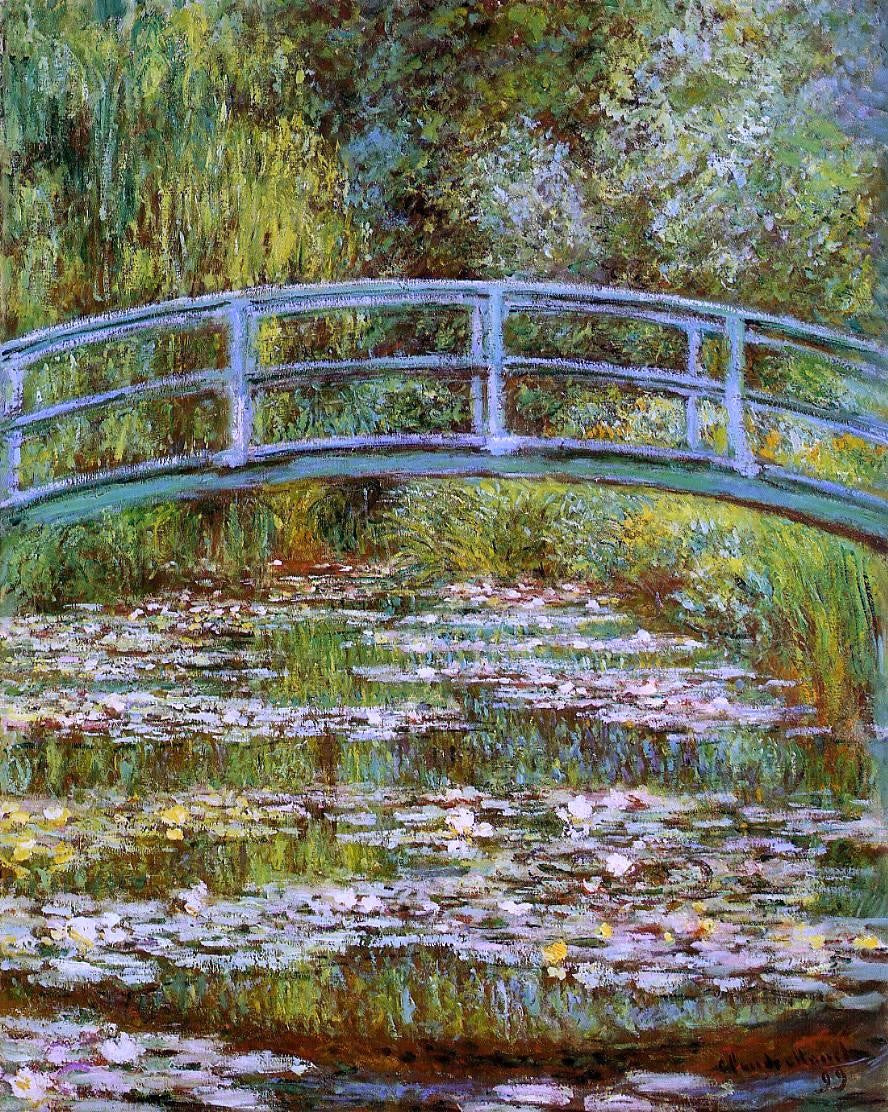 Claude Oscar Monet A Water-Lily Pond (also known as Japanese Bridge) - Hand Painted Oil Painting