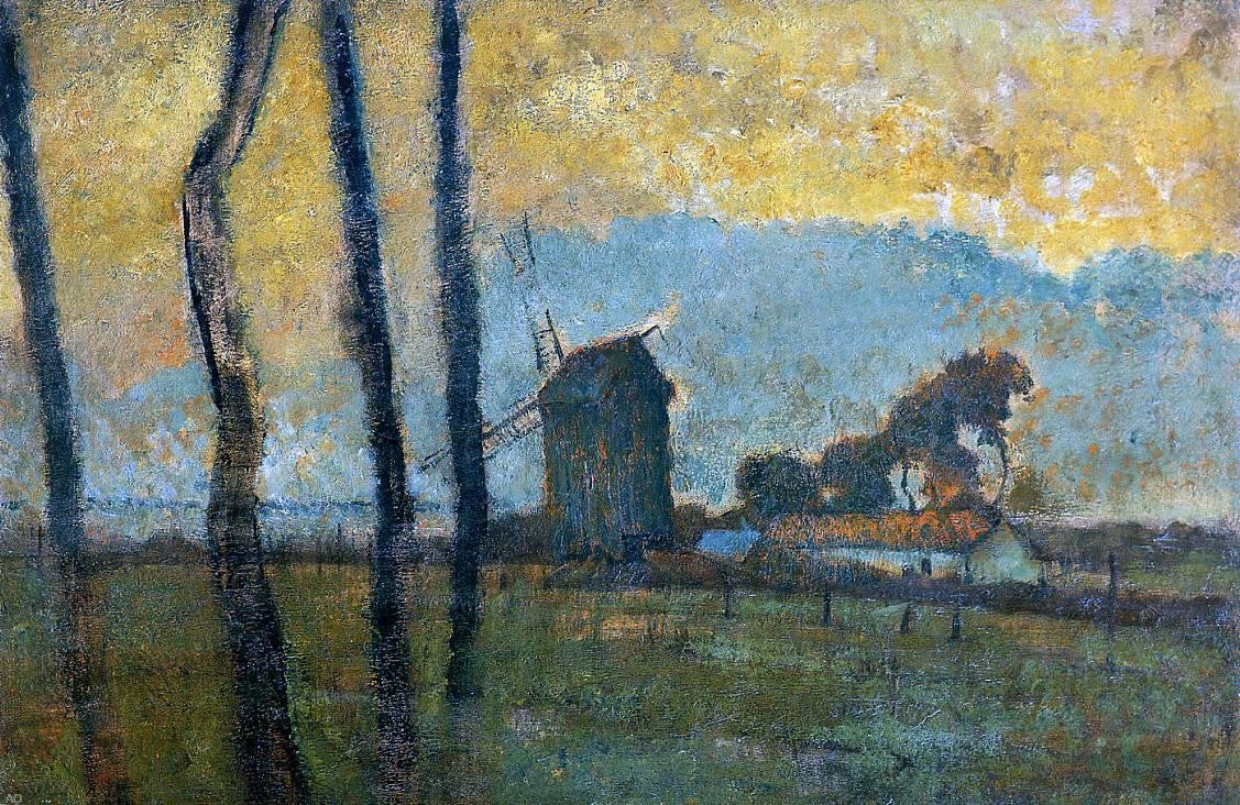 Edgar Degas Landscape at Valery-sur-Somme - Hand Painted Oil Painting