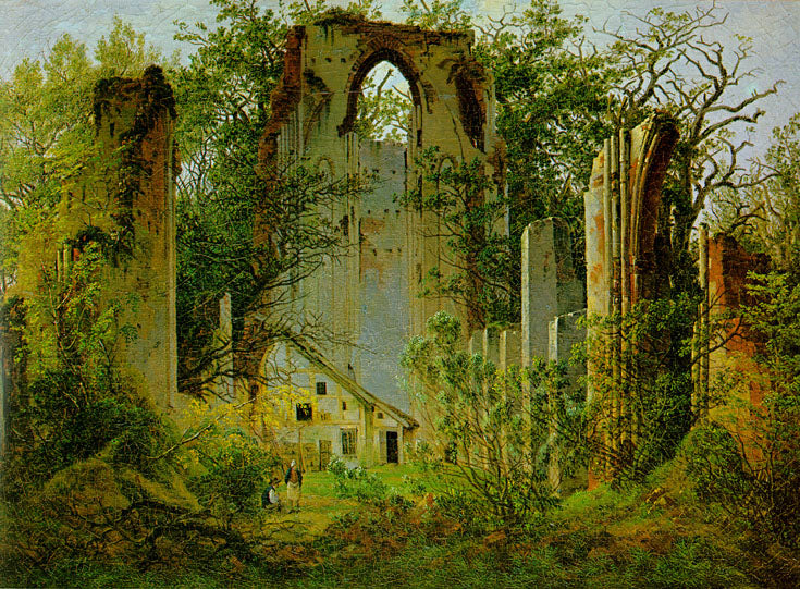 Caspar David Friedrich Ruins of Eldena, near Greifswald - Hand Painted Oil Painting