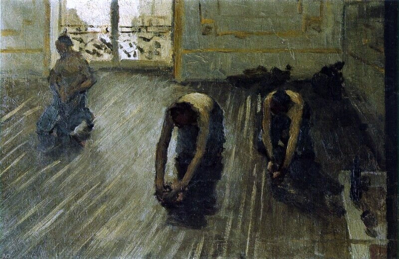Gustave Caillebotte The Floor Scrapers (study) - Hand Painted Oil Painting