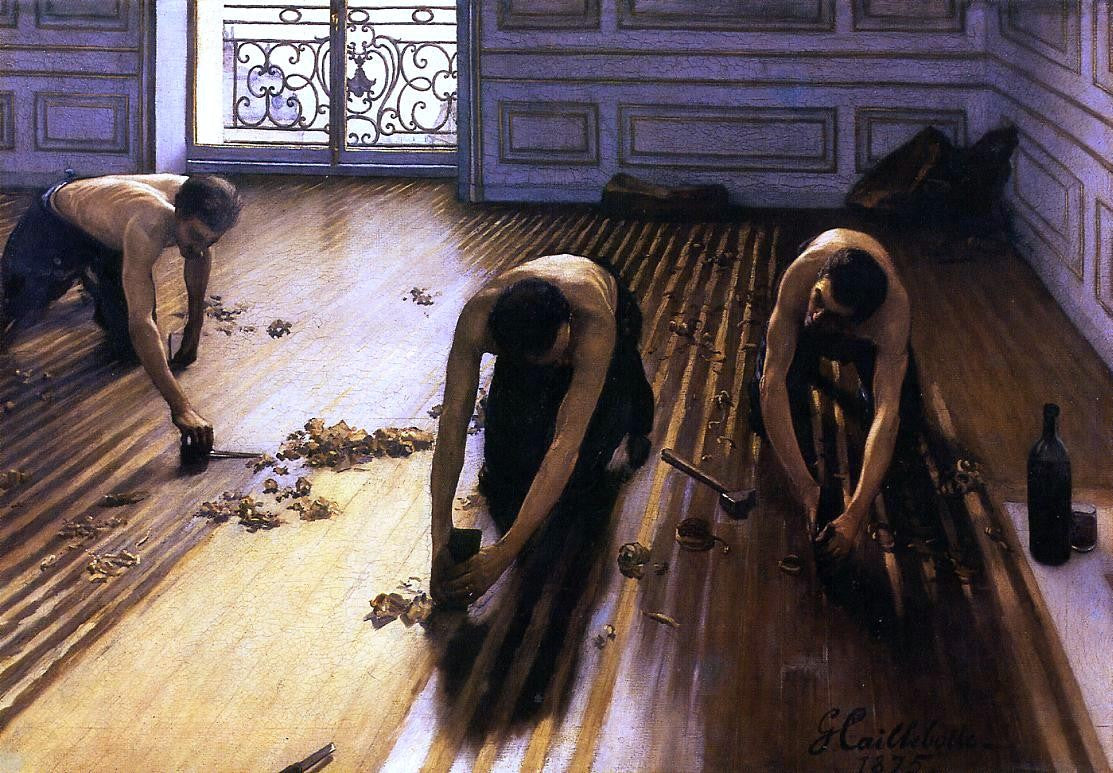 Gustave Caillebotte The Floor Scrapers (also known as The Floor Strippers) - Hand Painted Oil Painting