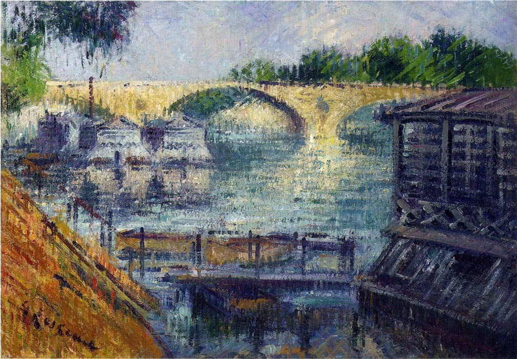 Gustave Loiseau Boats on the Seine - Hand Painted Oil Painting