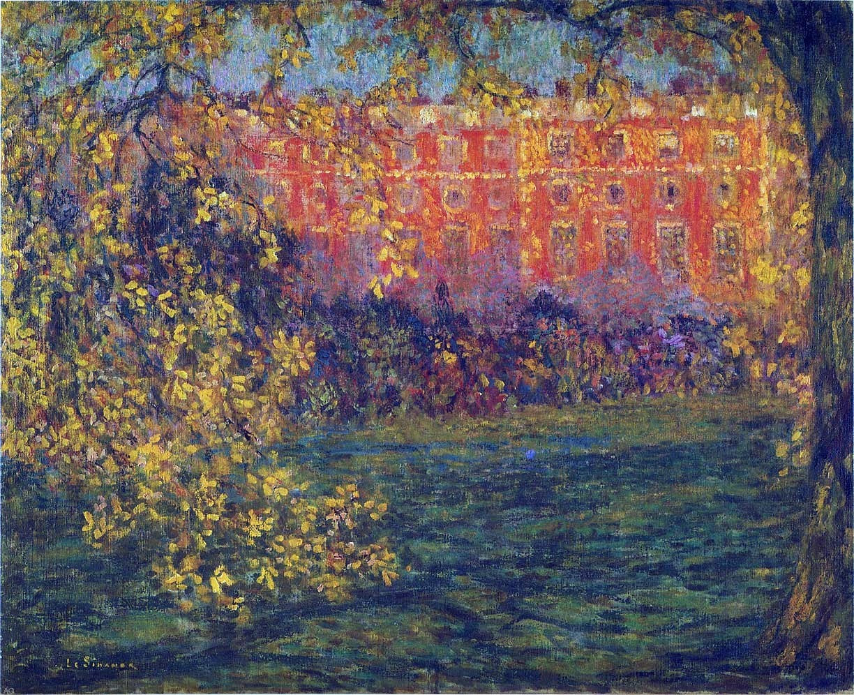 Henri Le Sidaner Autumn at Hampton Court - Hand Painted Oil Painting