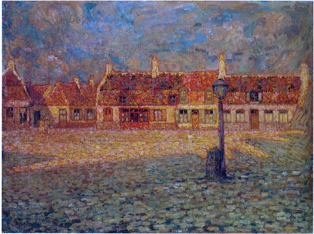 Henri Le Sidaner Sunset at the Petit Palace Gravelines - Hand Painted Oil Painting