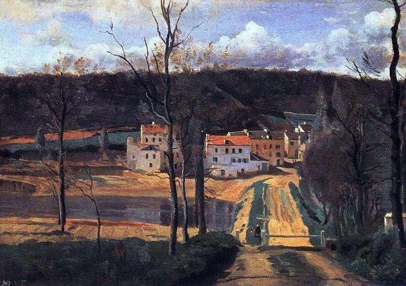 Jean-Baptiste-Camille Corot Ville d'Avray - the Pond and the Cabassud House - Hand Painted Oil Painting