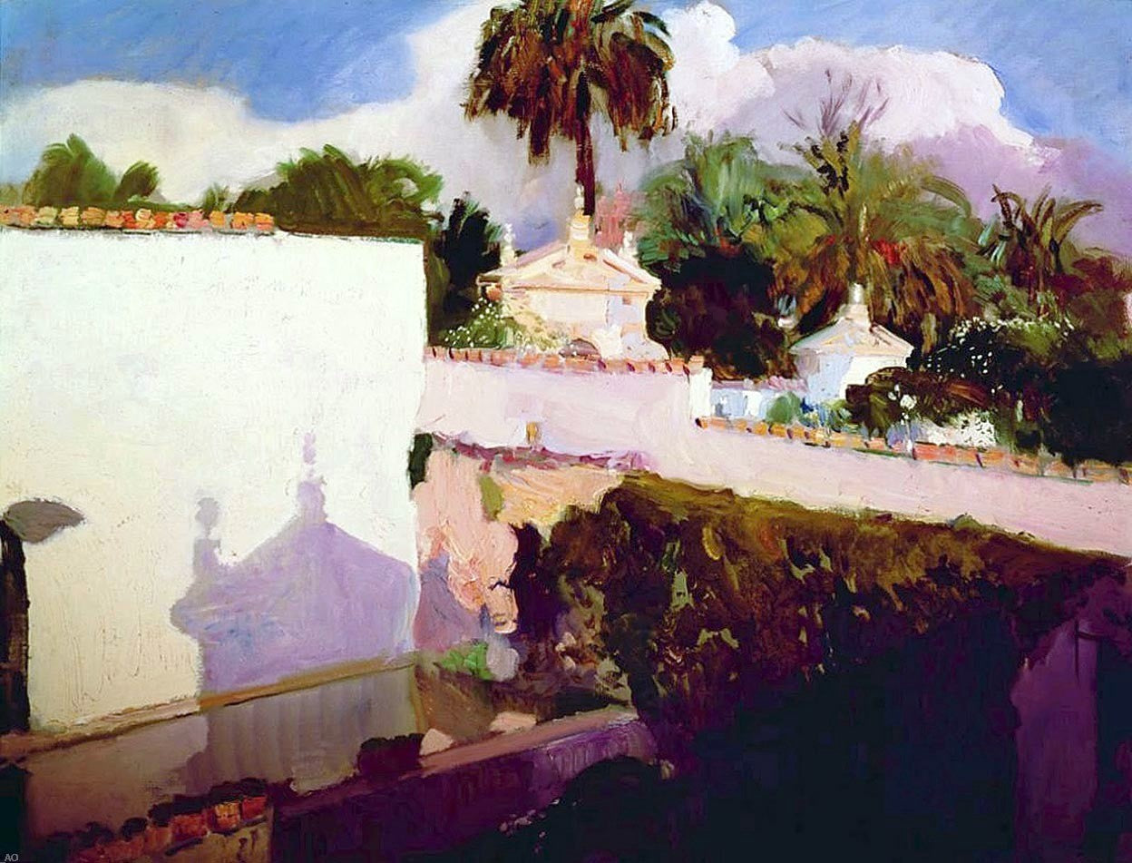 Joaquin Sorolla Y Bastida The Alcazar - Hand Painted Oil Painting