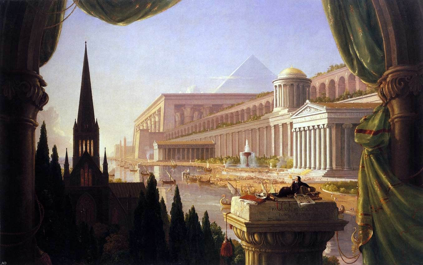  Thomas Cole The Architect's Dream - Hand Painted Oil Painting