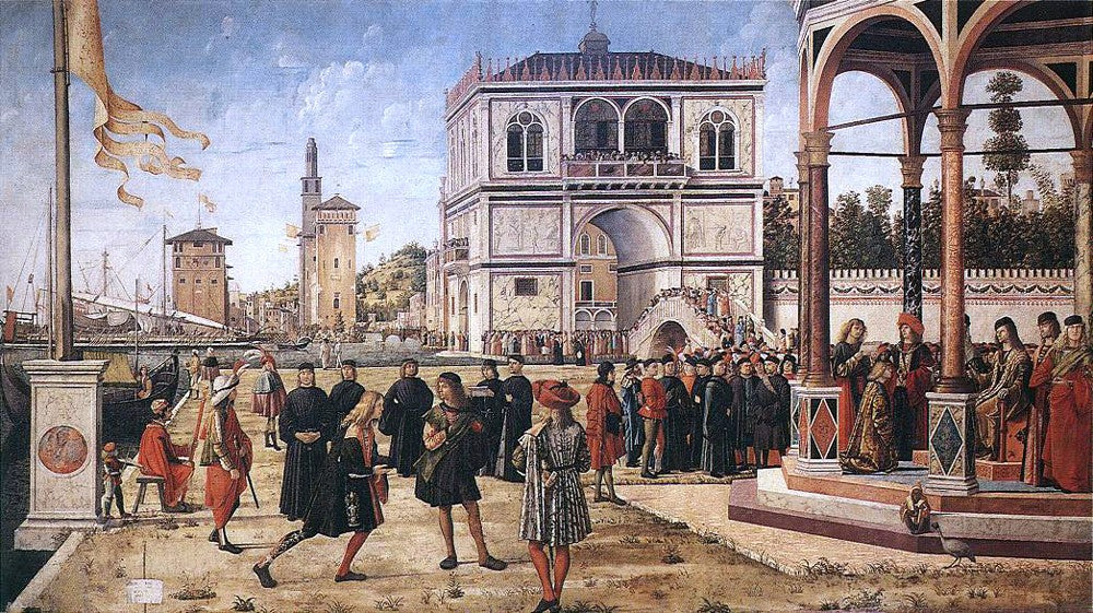  Vittore Carpaccio The Ambassadors Return to the English Court - Hand Painted Oil Painting