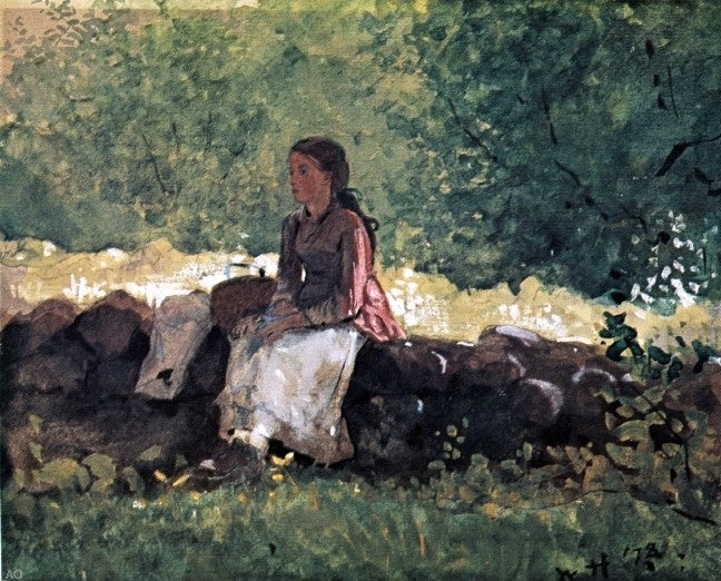 Winslow Homer On the Fence - Hand Painted Oil Painting