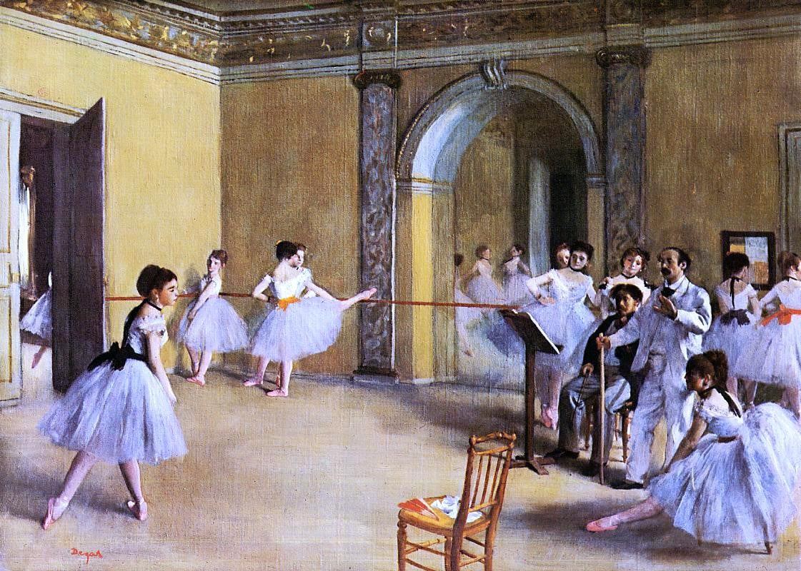 Edgar Degas Dance Class at the Opera - Hand Painted Oil Painting