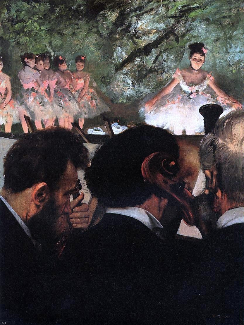 Edgar Degas Musicians in the Orchestra - Hand Painted Oil Painting