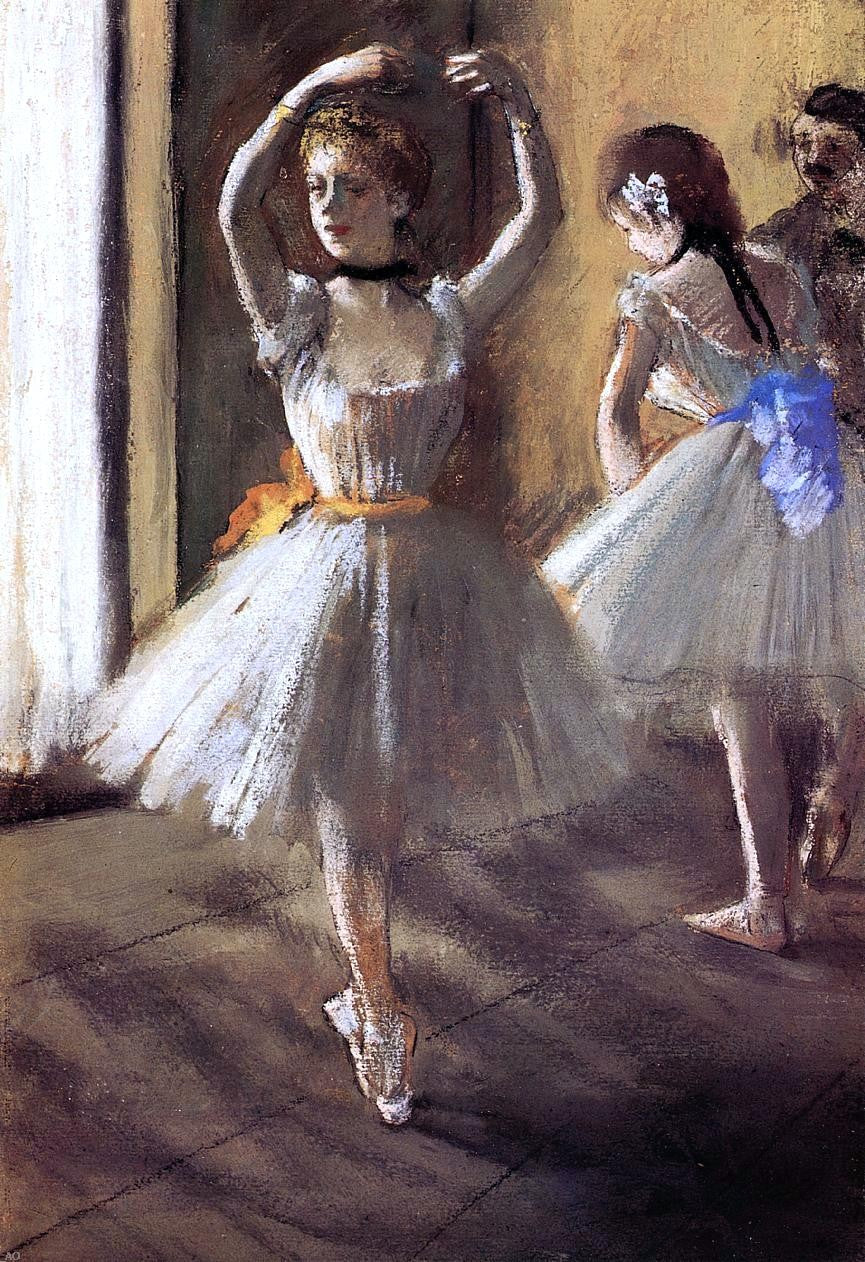 Edgar Degas Two Dancers in the Studio (also known as Dance School) - Hand Painted Oil Painting