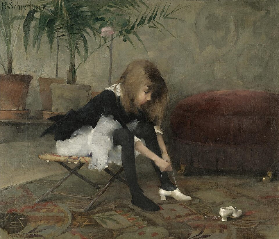 Helene Schjerfbeck Dancing Shoes - Hand Painted Oil Painting