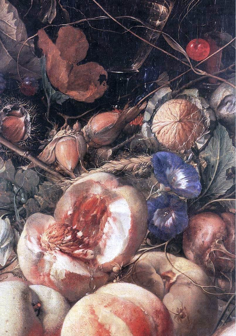 Cornelis De Heem Still-Life with Flowers and Fruit (detail) - Hand Painted Oil Painting