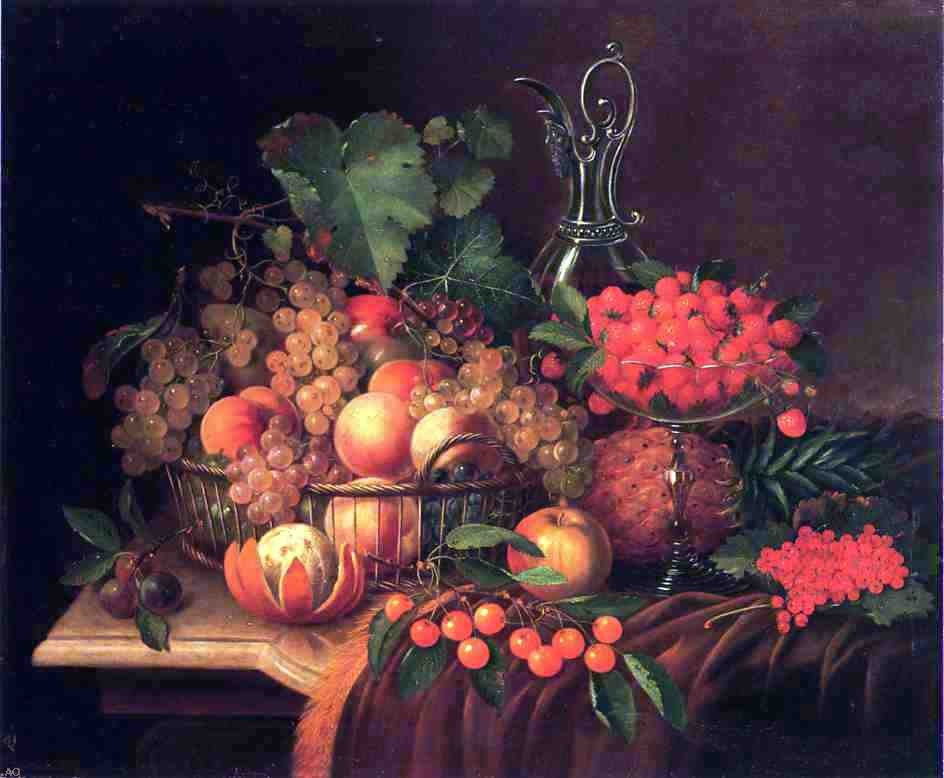 George Forster Still Life with Fruit - Hand Painted Oil Painting