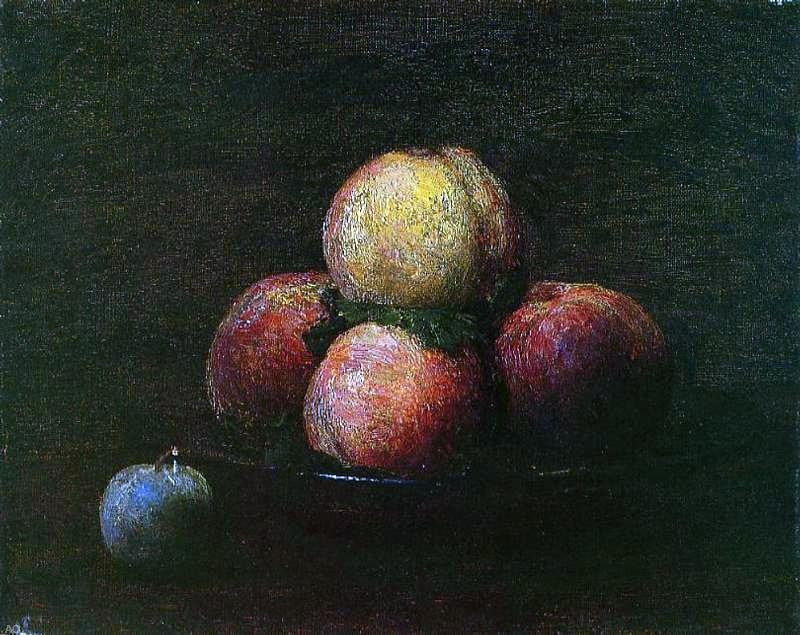 Henri Fantin-Latour Peaches and a Plum - Hand Painted Oil Painting