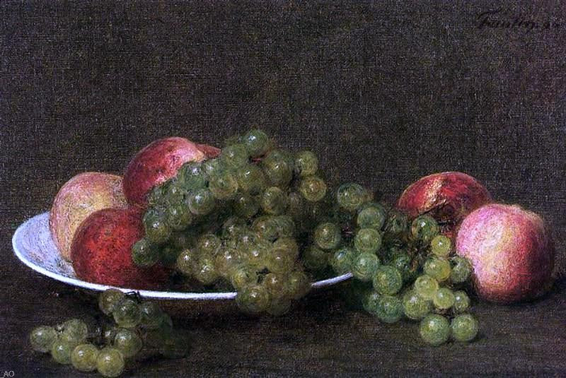 Henri Fantin-Latour Peaches and Grapes - Hand Painted Oil Painting